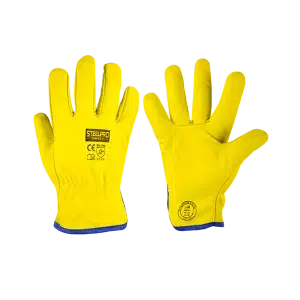 Guante Cuero Badana Amarillo Steelpro