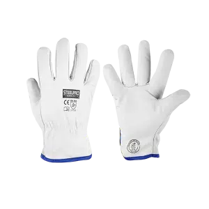 Guante Cuero Badana Blanco Steelpro